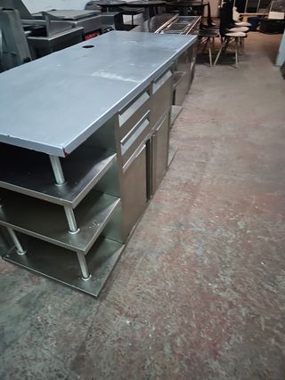 mueble cafetero acero inox.