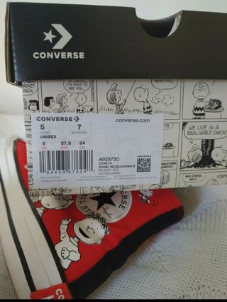 Converse Snoopy Rojas 37,5 ❣️