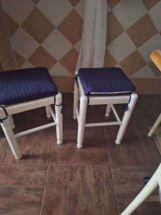 2 taburetes madera