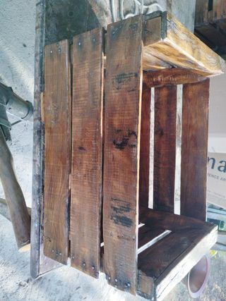 6 Cajas madera maciza