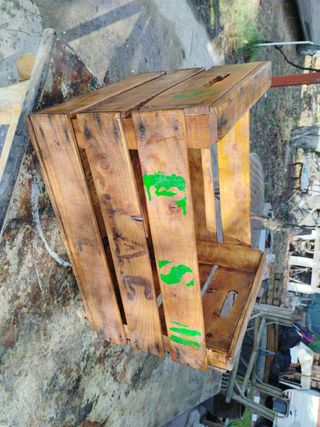 6 Cajas madera maciza