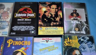 Cintas VHS antiguas. Películas. Disney. Jurassic P