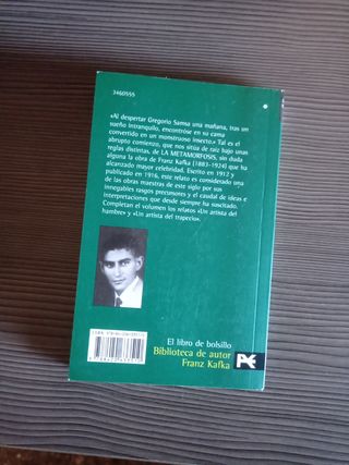 Libro La Metamorfosis de Franz Kafka