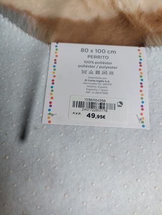 Alfombra infantil circular Perrito 80x100.