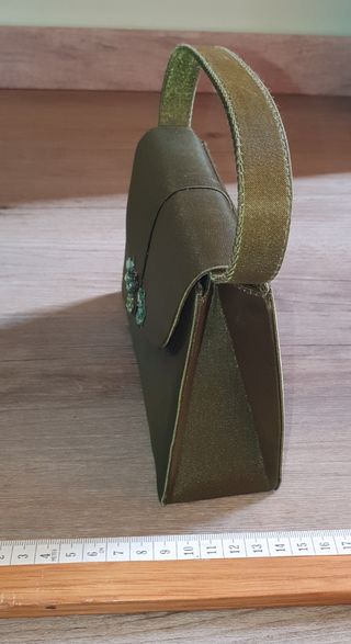 Bolso fiesta satén verde