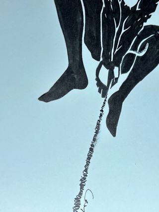 DIBUJO A TINTA COMIC SPIDERMAN