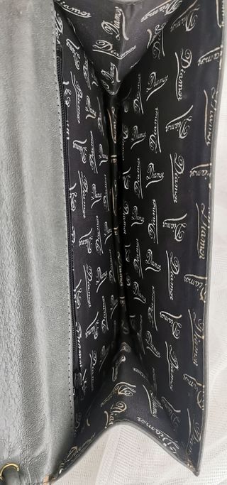 Bolso vintage antiguo de piel auténtica