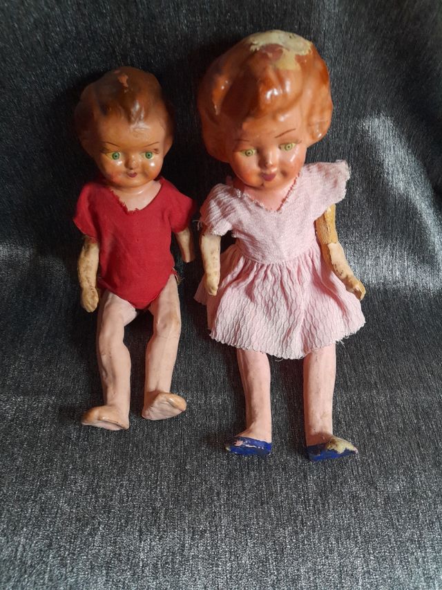 Pareja muñecos antiguos