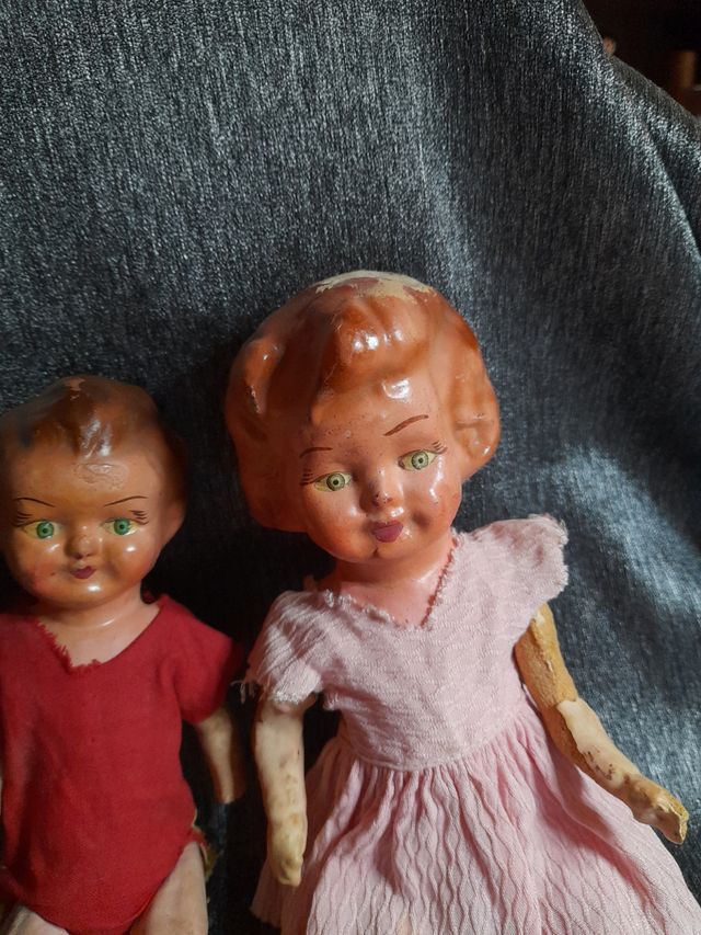 Pareja muñecos antiguos