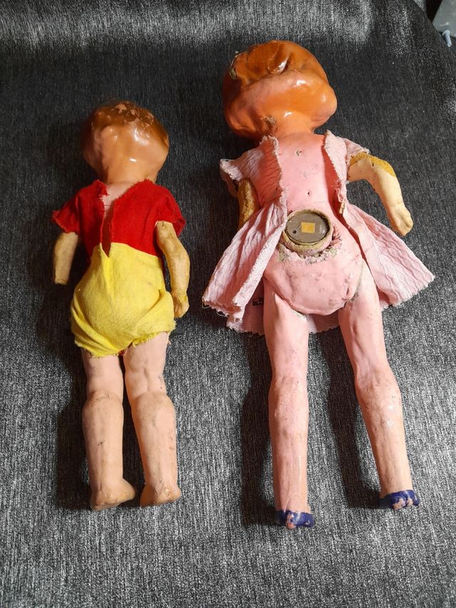 Pareja muñecos antiguos