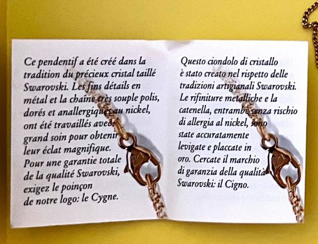 cocinella collana Swaroski