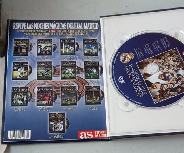 Libro y DVD Las cuatro primeras copas Real Madrid