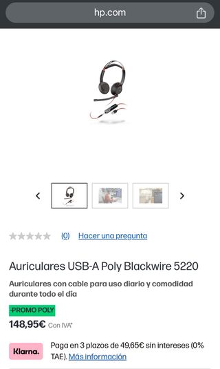 Cuffie stereo Plantronics Blackwire C5220