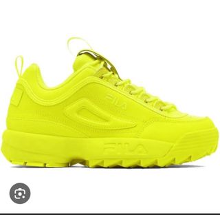 bambas fila Disruptor amarillo fluorescente
