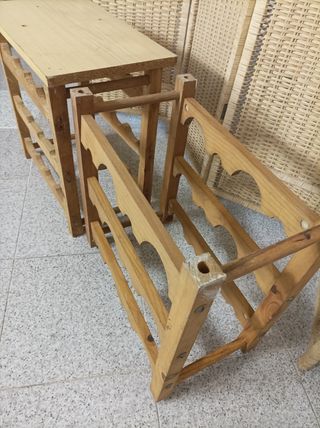 Botellero de madera