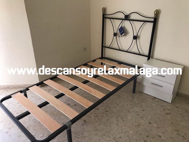 cama completa colchon visco y somier