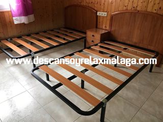 cama completa colchon visco y somier