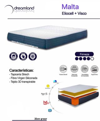 cama completa colchon visco y somier