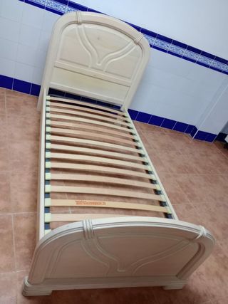 Cama madera maciza 90 + somier