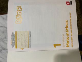 Libro de matematicas 1 bachillerato