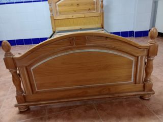 Cama 105 madera maciza + somier