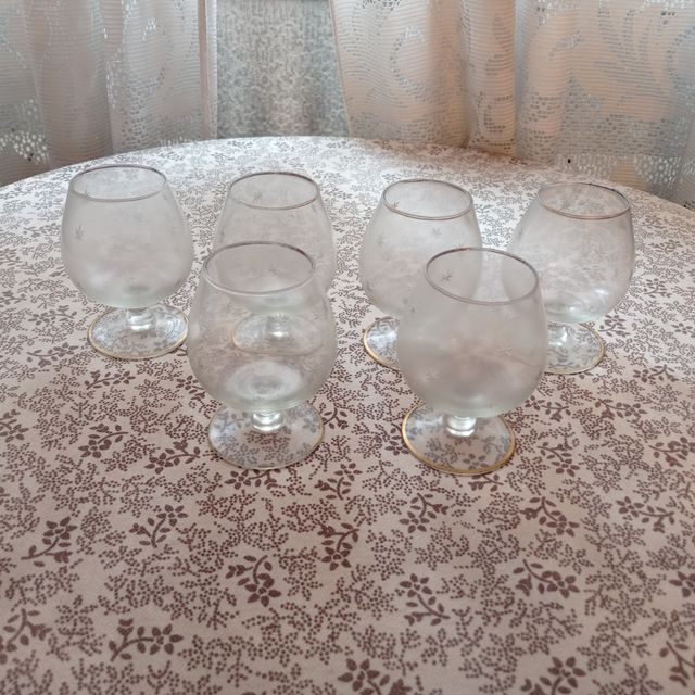 Conjunto 6 copas de coñac