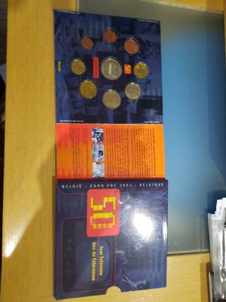 Cartera monedas Bélgica 2003
