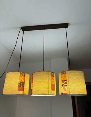 Conjunto de lámparas estilo patchwork