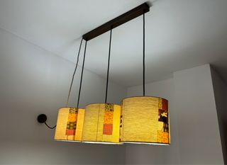 Conjunto de lámparas estilo patchwork