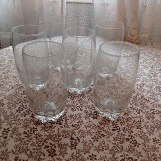 Conjunto de 6 vasos de cristal