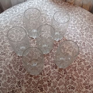 Conjunto de 6 vasos de cristal