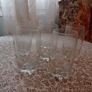 Conjunto de 6 vasos de cristal