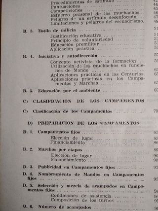 ANTIGUO MANUAL CAMPAMENTOS FRENTE JUVENTUDES 1948