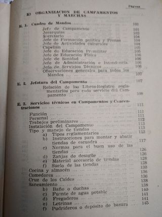 ANTIGUO MANUAL CAMPAMENTOS FRENTE JUVENTUDES 1948