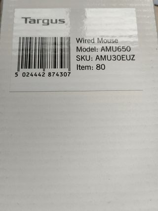 Ratón targus cable con su caja