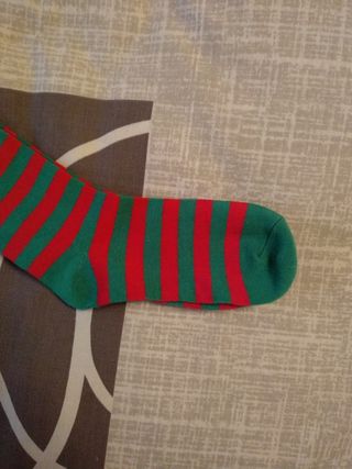 Medias altas niña elfo papá noel