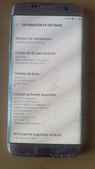 Móvil Samsung Galaxy S7 edge.