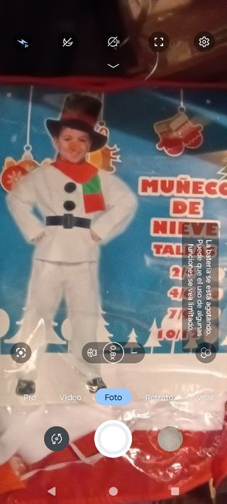 Disfraz muñeco nieve nino niña