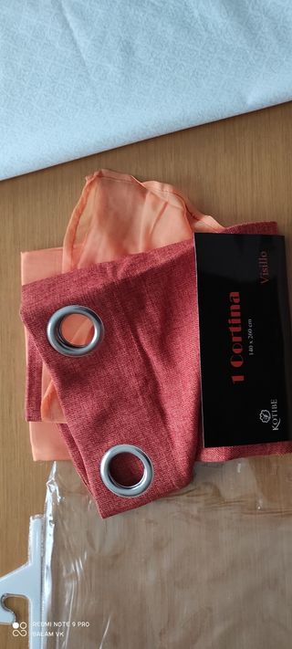 Cortina visillo 140x260 terracota