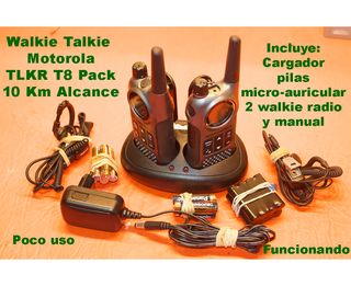 WALKIE-TALKIES MOTOROLA TLKR T8 PACK 10 KM ALCANCE