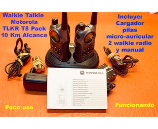 WALKIE-TALKIES MOTOROLA TLKR T8 PACK 10 KM ALCANCE