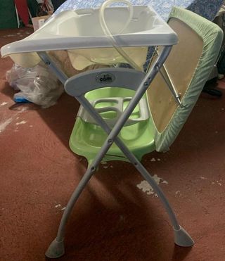 Bañera  CAM con cambiador  y manguera de desague