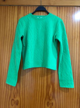 camiseta sudadera verde