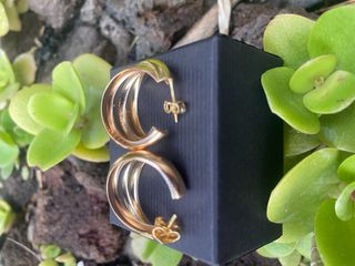 Pendientes de Oro Tricolor 18 klts.