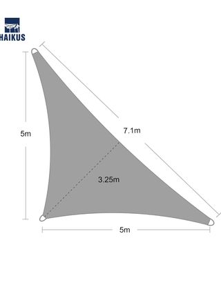 Toldo vela impermeable grande 7 m x 5 x 5