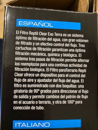 Filtro para terrario