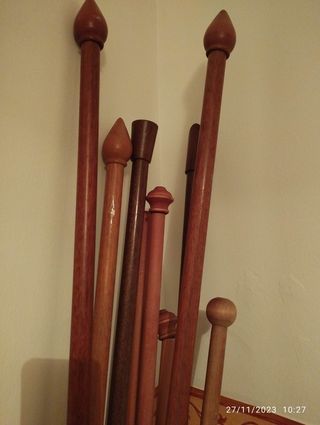 Barras de madera para cortina
