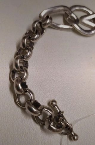 Pulsera cadena color plata