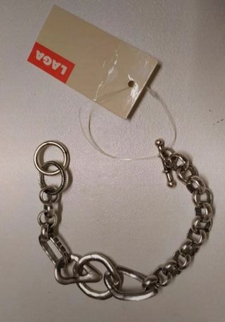 Pulsera cadena color plata