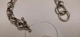 Pulsera cadena color plata